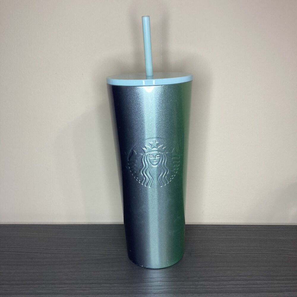 Starbucks 2020 Tumbler Cold Cup 24oz Purple Green Silver